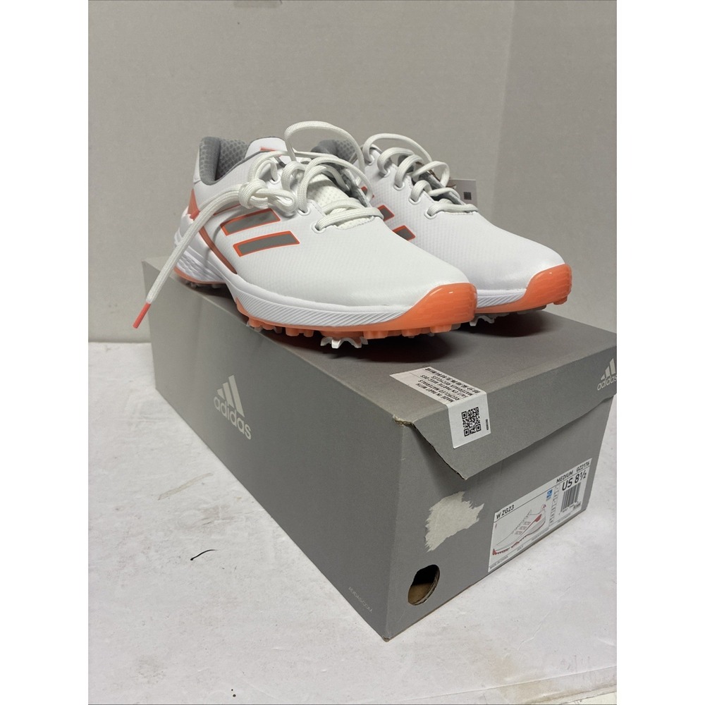 Adidas ZG23 LIGHTSTRIKE Women's Waterproof Golf White/Coral Fusion Size 8.5